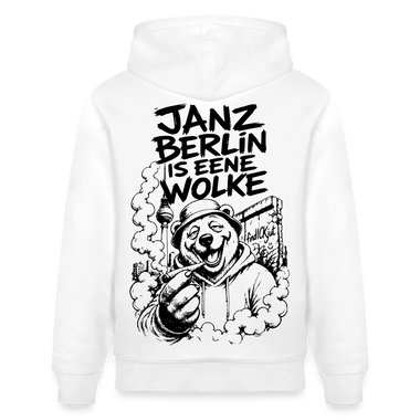 JANZ BERLIN IS EENE WOLKE-Unisex Bio-Hoodie - Weiß