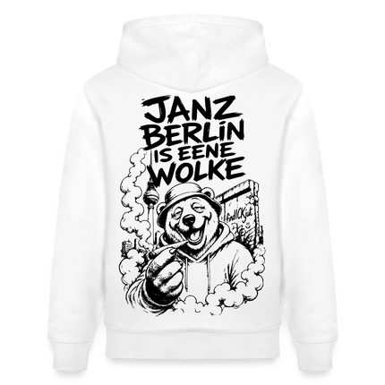 JANZ BERLIN IS EENE WOLKE-Unisex Bio-Hoodie - Weiß