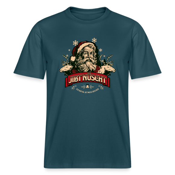 JIBT NÜSCHT - Relaxed Fit Unisex Bio-T-Shirt - Dunkles Petrol