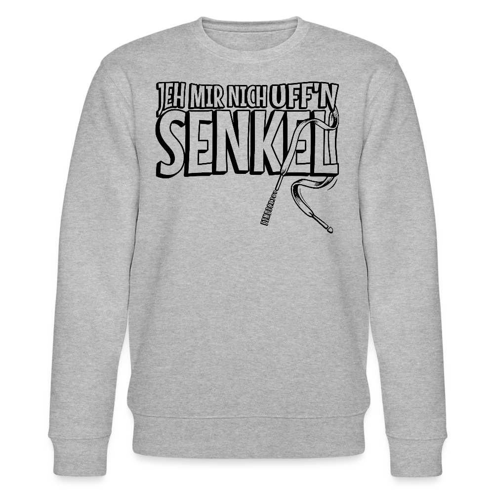 JEH MIR NICH UFFN SENKEL-Unisex Bio-Sweatshirt - Grau meliert