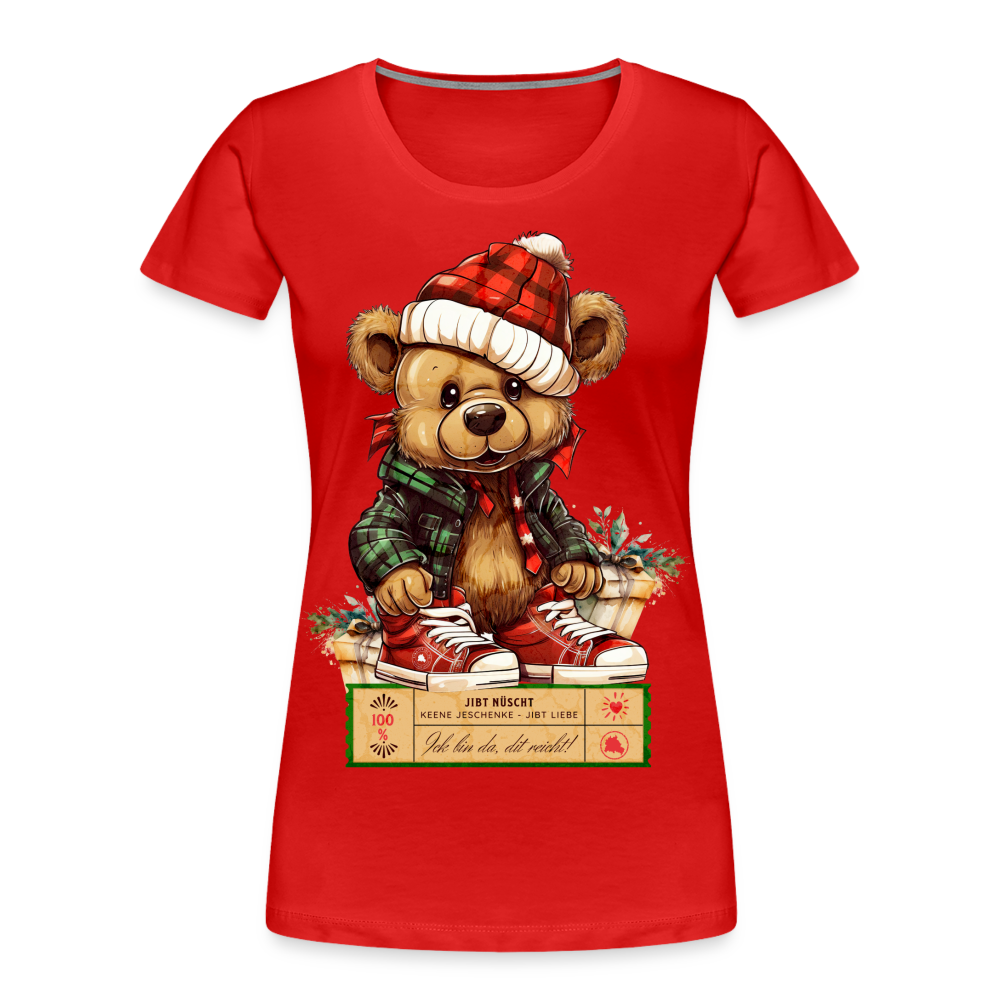 KEENE JESCHENKE-Berliner Weihnachtszeit-Frauen Premium Bio T-Shirt - Rot