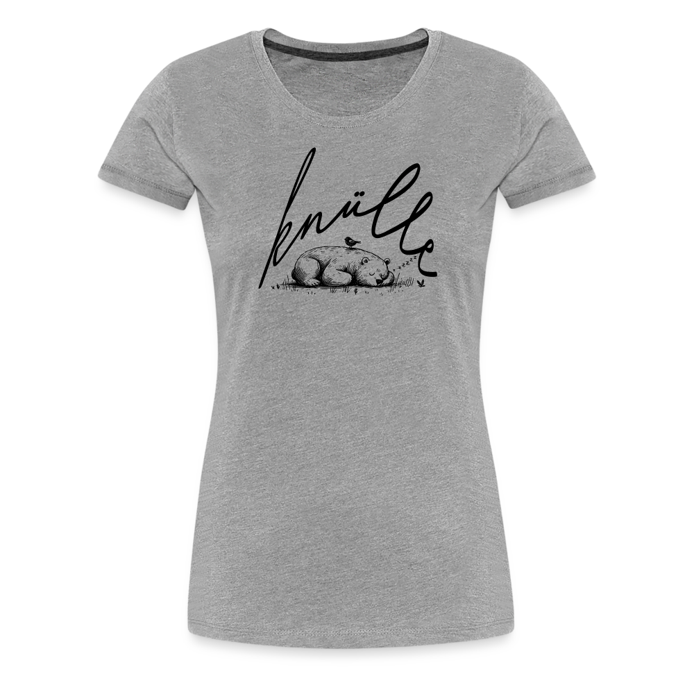 KNÜLLE - Frauen Premium T-Shirt - Grau meliert