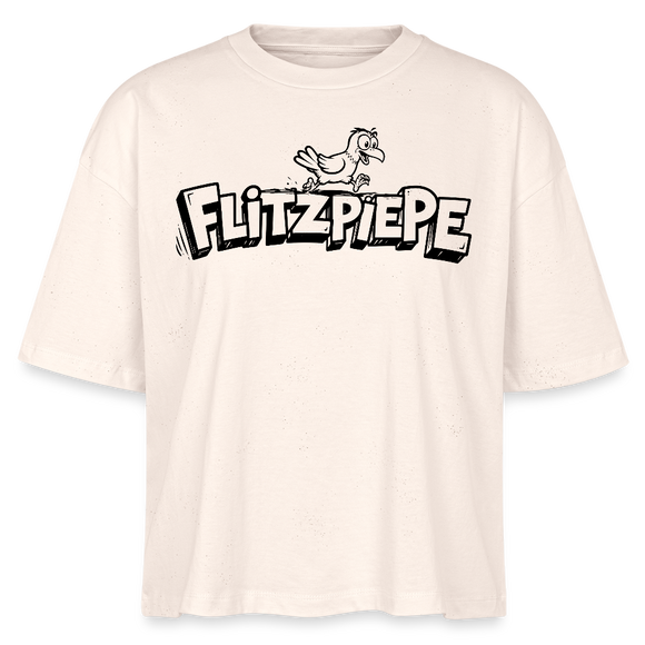Berlin Shirt-FLITZPIEPE-Frauen Boxy Bio-T-Shirt - Natur