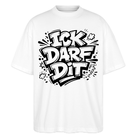 Berlin Shirt-ICK DARF DIT-Oversized Unisex Bio T-Shirt - Weiß