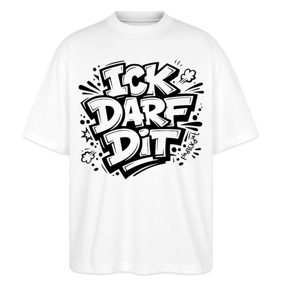 Berlin Shirt-ICK DARF DIT-Oversized Unisex Bio T-Shirt - Weiß