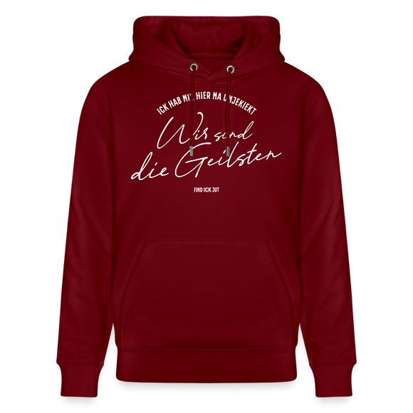 WIR SIND DIE GEILSTEN-Berlin26-Unisex Bio-Hoodie - Burgunderrot