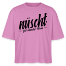 Berlin Shirt-NÜSCHT FÜR SCHWACHE NERVEN-Frauen Boxy Bio-T-Shirt mit Berliner Schnauze - Pink
