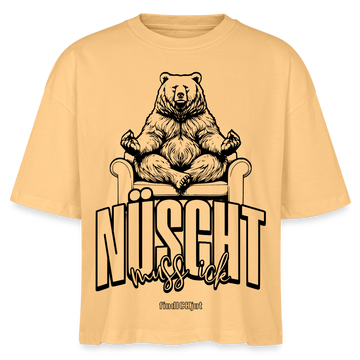 BERLIN SHIRT mit Schnauze-NÜSCHT2025-Frauen Boxy Bio-T-Shirt - Mispel