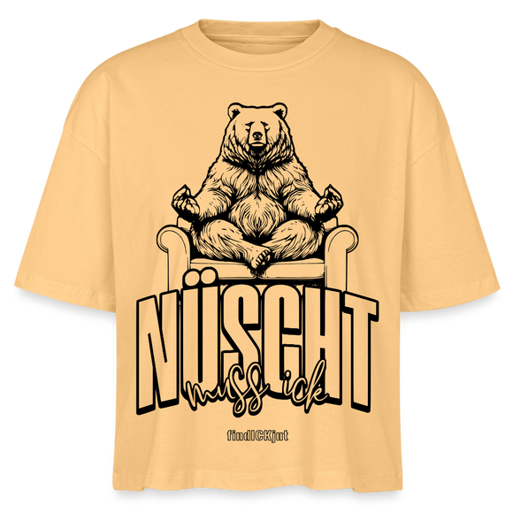 BERLIN SHIRT mit Schnauze-NÜSCHT2025-Frauen Boxy Bio-T-Shirt - Mispel