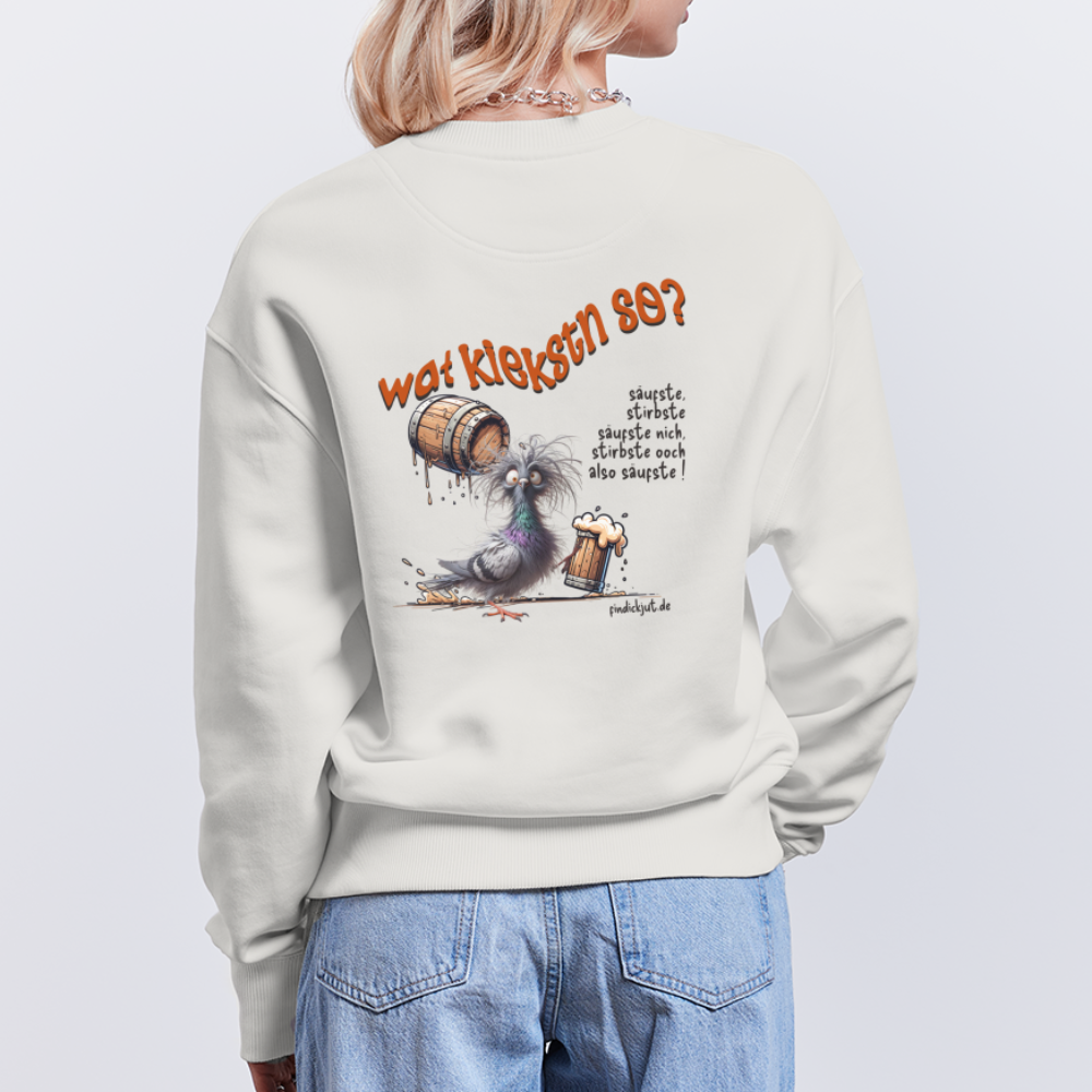 WAT KIEKSTN SO? - Unisex Oversize Bio Pullover - OFF WHITE