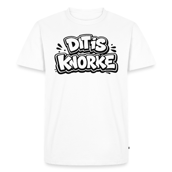 DIT IS KNORKE-Männer Premium Bio T-Shirt - Weiß