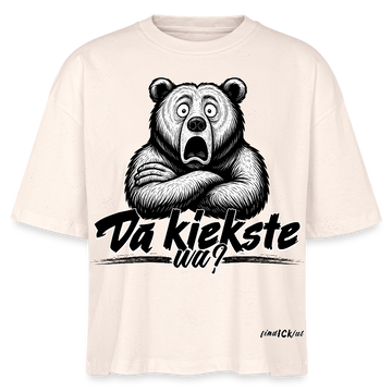 Da kiekste, wa? Frauen Boxy Bio-T-Shirt - Weißgrau