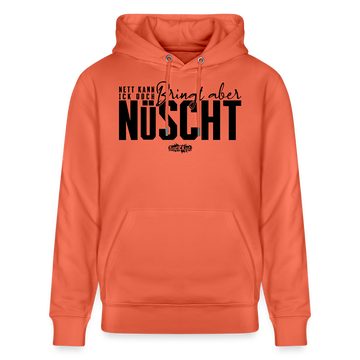 NETT KANN ICK OOCH. Berliner Spruch-Unisex Bio-Hoodie - Hellrot