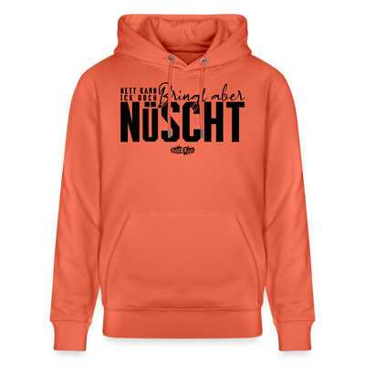 NETT KANN ICK OOCH. Berliner Spruch-Unisex Bio-Hoodie - Hellrot