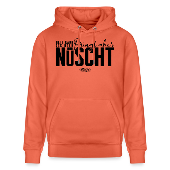 NETT KANN ICK OOCH. Berliner Spruch-Unisex Bio-Hoodie - Hellrot
