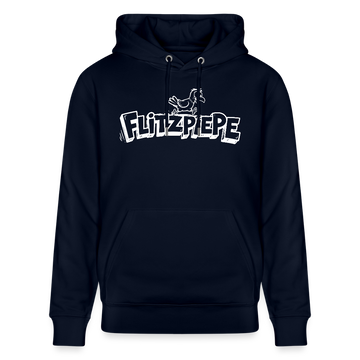 Unisex Bio-Hoodie mit dem Original Berliner Spruch - Flitzpiepe - Navy