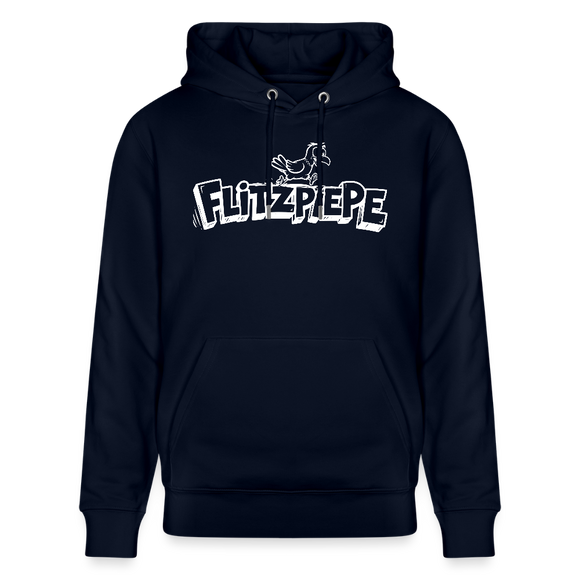 Unisex Bio-Hoodie mit dem Original Berliner Spruch - Flitzpiepe - Navy