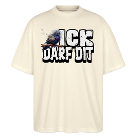 ICK DARF DIT|TAUBE-Oversized Unisex Bio T-Shirt - Weißgrau