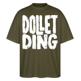 DOLLET DING-Dit Berlin Shirt mit Kodderschnauze-Oversized Unisex Bio - Khaki