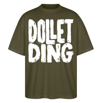 DOLLET DING-Dit Berlin Shirt mit Kodderschnauze-Oversized Unisex Bio - Khaki