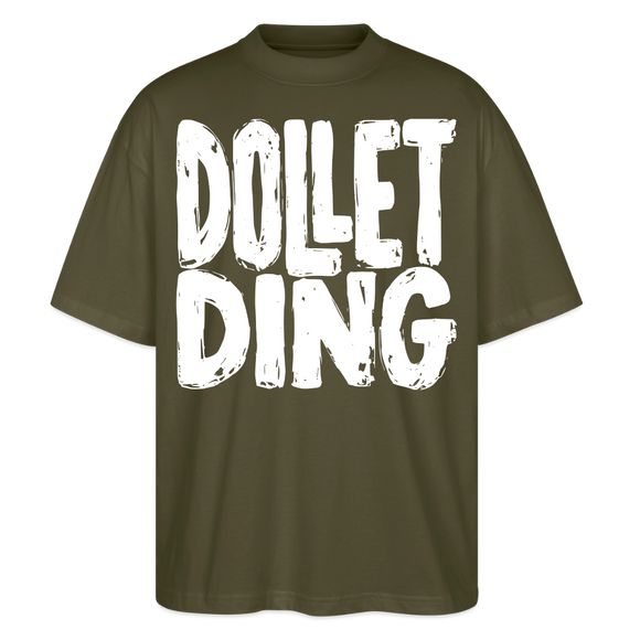 DOLLET DING-Dit Berlin Shirt mit Kodderschnauze-Oversized Unisex Bio - Khaki