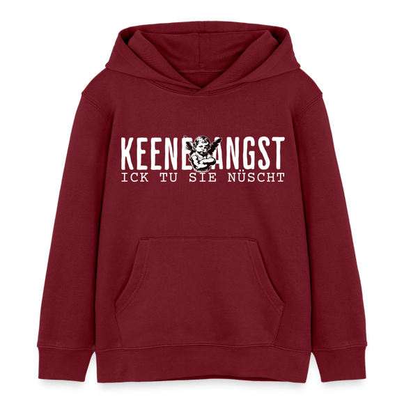 KEENE ANGST ICK TU SIE NÜSCHT -  Bio-Hoodie Mini - Burgunderrot