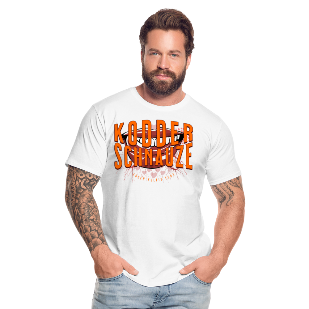 KODDERSCHNAUZE - Männer Premium Bio T-Shirt - Weiß