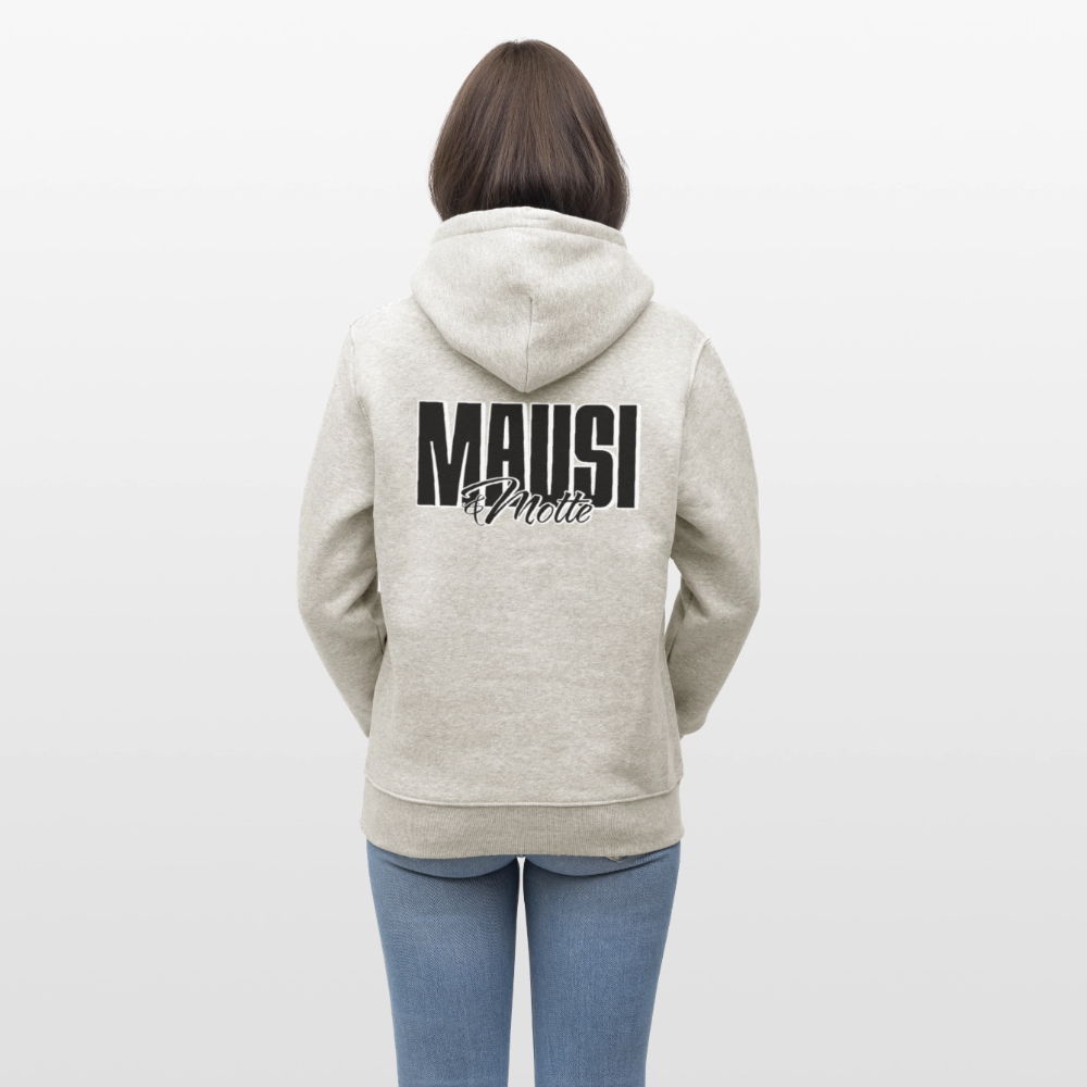 MAUSI UND MOTTE-unisex Bio Hoodie - Beige meliert