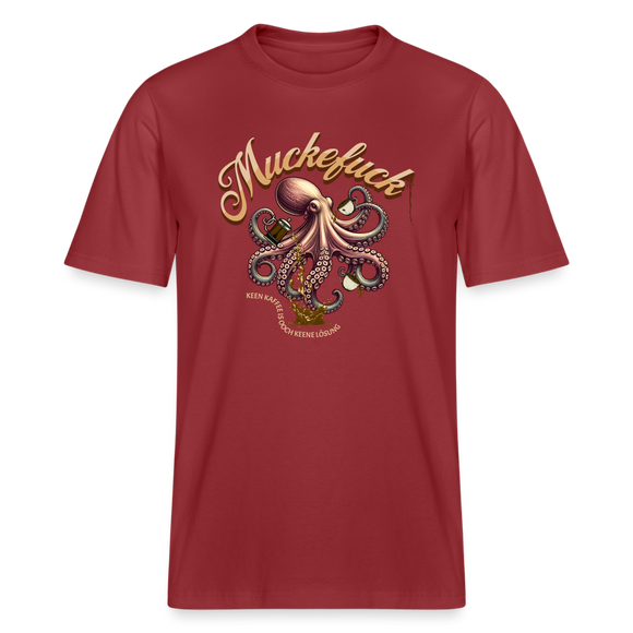 MUCKEFUCK - Relaxed Fit Unisex Bio-T-Shirt - Erdrot