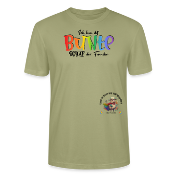 LIEBE IS BUNT-Unisex T-Shirt - Nebelgrün
