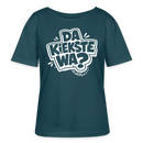 DA KIEKSTE WA?-Rundhals Frauen Bio-T-Shirt mit Berliner Schnauze - Dunkles Petrol