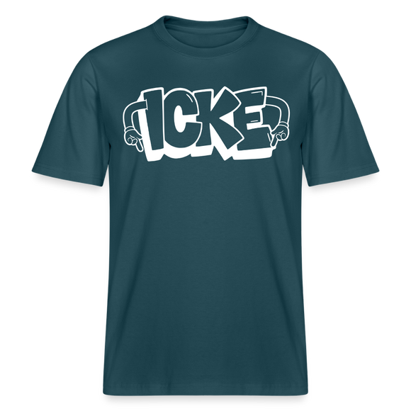 ICKE- RELAXED FIT Unisex Organic T-Shirt mit echt Berliner Schnauze - Dunkles Petrol