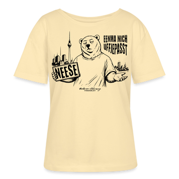 Dit Berlin Souvenir-NEESE-Rundhals Frauen Bio-T-Shirt - Creme
