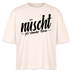 Berlin Shirt-NÜSCHT FÜR SCHWACHE NERVEN-Frauen Boxy Bio-T-Shirt mit Berliner Schnauze - Natur