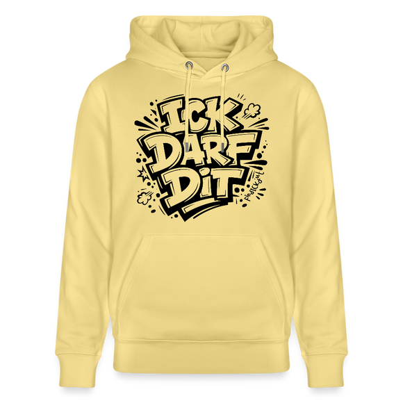 Berliner Spruch-ICK DARF DIT-Unisex Bio-Hoodie - Gelb Viva 