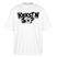 weisses Oversized Unisex Berlin Shirt mit großem schwarzem Front-Print „KIEKST'N SO?“ in Berliner Sütterlin-Schrift und stilisierter Augen-Illustration als "O" im Wort "so". Lockerer Schnitt aus weicher Bio-Baumwolle