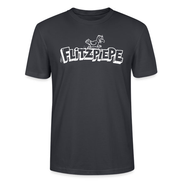 Dit Berlin Shirt-FLITZPIEPE-Unisex T-Shirt für leicht verpeilte Vögel - Dunkles Graublau