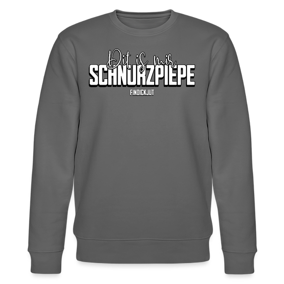 SCHNURZPIEPE-Unisex Bio-Sweatshirt - Anthrazit