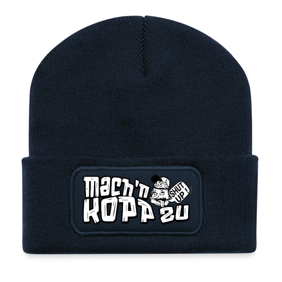 Berliner Spruch-MACH'N KOPP ZU-Beanie - French Navy