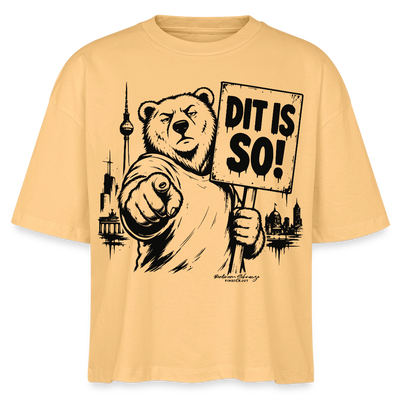 Berlin Souvenir Shirt-DIT IS SO!-Frauen Boxy Bio-T-Shirt - Mispel