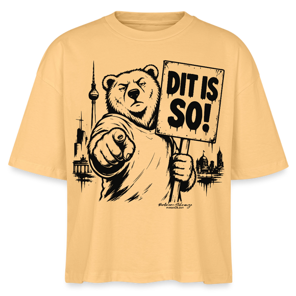 Berlin Souvenir Shirt-DIT IS SO!-Frauen Boxy Bio-T-Shirt - Mispel