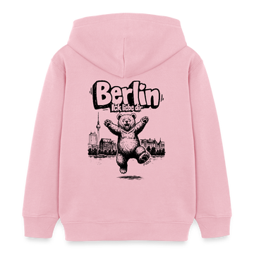 Berlin Souvenir-Kinder Bio-Hoodie-BERLIN ICK LIEBE DIR - Hellrosa