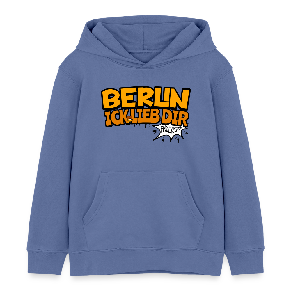 BERLIN ICK LIEB DIR - Kinder Bio-Hoodie - Blau