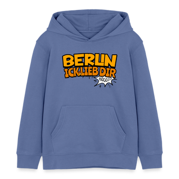 BERLIN ICK LIEB DIR - Kinder Bio-Hoodie - Blau