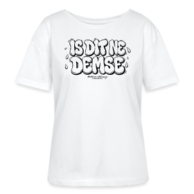 Berliner Spruch-Sommershirt-IS DIT NE DEMSE-Rundhals Frauen Bio-T-Shirt - Weiß