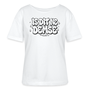 Berliner Spruch-Sommershirt-IS DIT NE DEMSE-Rundhals Frauen Bio-T-Shirt - Weiß