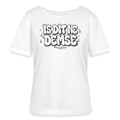 Berliner Spruch-Sommershirt-IS DIT NE DEMSE-Rundhals Frauen Bio-T-Shirt - Weiß