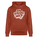 DA KIEKSTE WA?-Unisex Bio-Hoodie-mit Berliner Spruch - Terrakotta