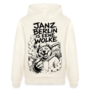 JANZ BERLIN IS EENE WOLKE-Unisex Bio-Hoodie - Naturweiß 