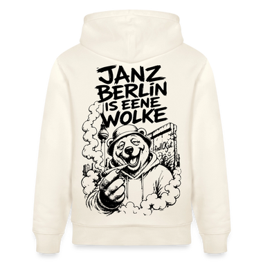 JANZ BERLIN IS EENE WOLKE-Unisex Bio-Hoodie - Naturweiß 